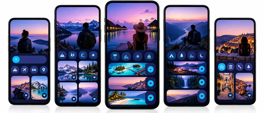 Illustrative Android-focused app screen concept